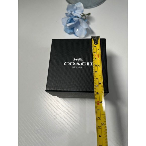 Coach New York Watch Box Black Textured Presentation Case - Picture 7 of 7